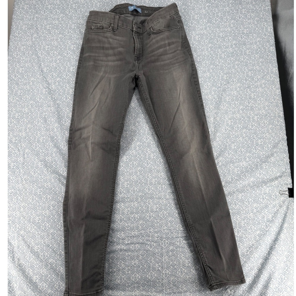 7 For All Mankind The Skinny Blair Grey Denim Jeans Womens 30